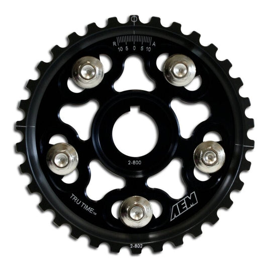 AEM 90-91 Acura Interga RS LS GS & GSR/ 99-00 Honda Civic Si Black Tru-Time Cam Gear — AEM