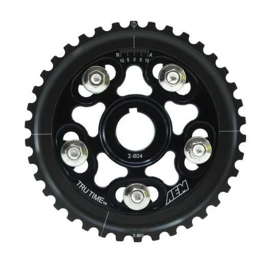 AEM 96-00 Honda Civic / 96-97 Honda Del Sol D16 Black Tru-Time Cam Gear — AEM