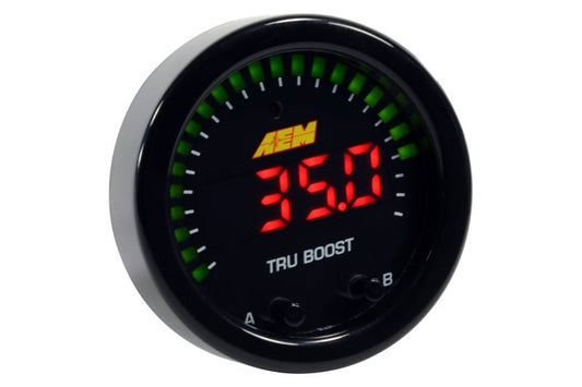 AEM X-Series Tru-Boost Controller Gauge w/ Boost Control Solenoid 80PSIg Internal MAP Sensor — AEM