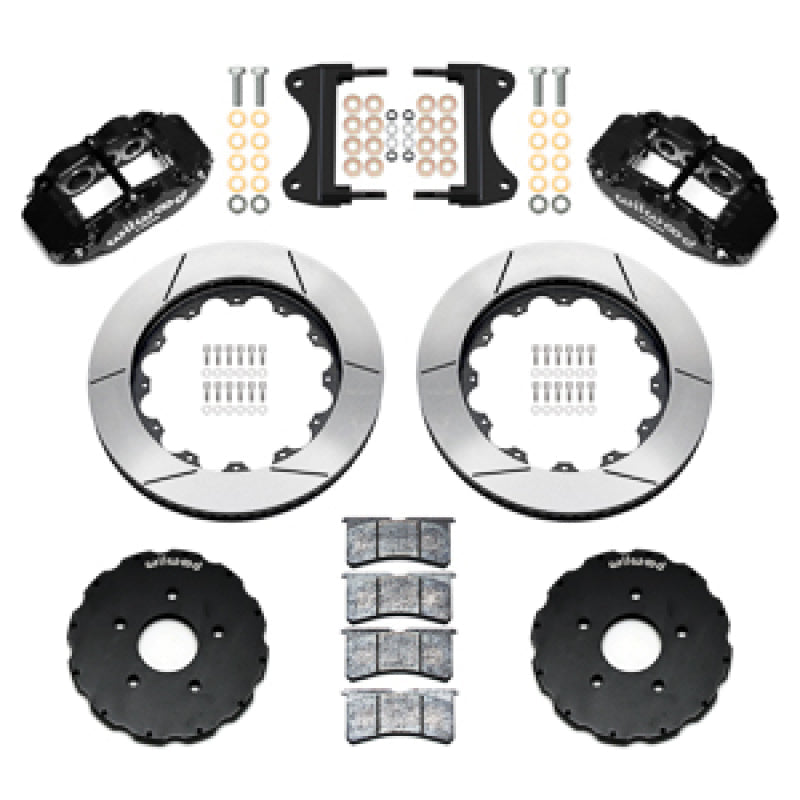 Wilwood 14-19 Chevrolet Corvette C7 Forged Narrow Superlite 6R Front BBK - 14.00 Rotor - Black — Wilwood