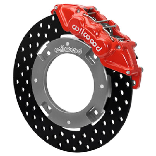 Wilwood 17-21 Can-Am X3RS Red 6-Piston Front Kit 11.25in - Drilled Rotors — Wilwood