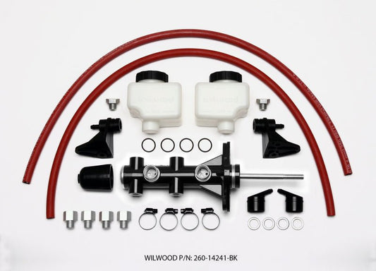 Wilwood Tandem Remote Master Cylinder - 7/8in Bore Black — Wilwood