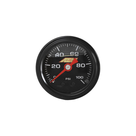 AEM 0-100 PSI Liquid Filled Mechanical Pressure Gauge - 1/8 NPT — AEM