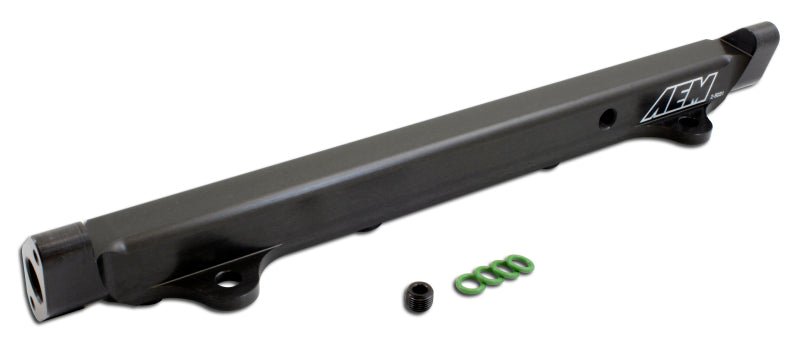 AEM 03-06 Evo 8 & 9 Black Fuel Rail — AEM