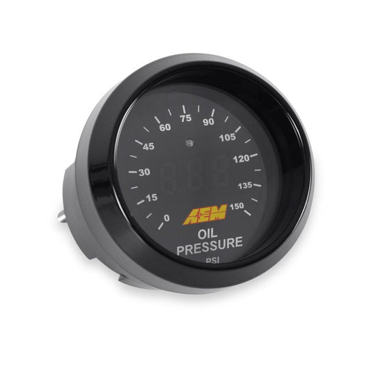 AEM 52mm Oil Pressure 150psi Digital Gauge — AEM
