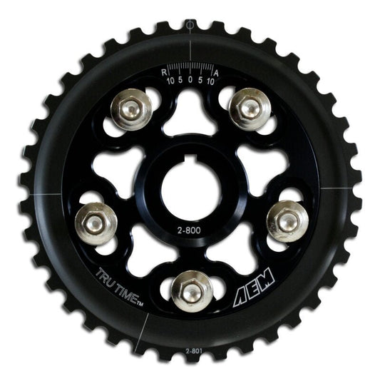 AEM 88-95 Honda Civic/ 93-95 Del Sol S & Si Black Tru-Time Cam Gear — AEM