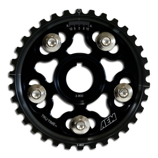 AEM 90-91 Acura Interga RS LS GS & GSR/ 99-00 Honda Civic Si Black Tru-Time Cam Gear — AEM