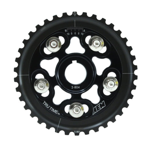 AEM 96-00 Honda Civic / 96-97 Honda Del Sol D16 Black Tru-Time Cam Gear — AEM