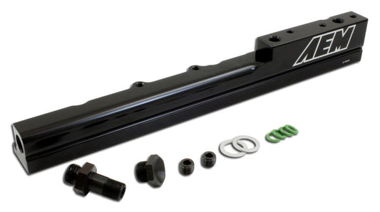 AEM 99-00 Honda Civic Si Black Fuel Rail — AEM