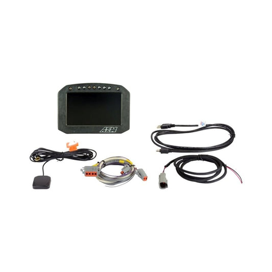 AEM CD-5G Carbon Flush Digital Dash Display w/ Internal 20Hz GPS & Antenna — AEM