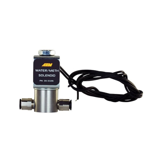 AEM Water/Methanol Injection System - High-Flow Low-Current WMI Solenoid - 200PSI 1/8in-27NPT In/Out — AEM