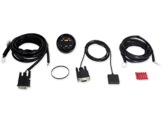AEM X-Series 0-160 MPH Black Bezel w/ Black Face GPS Speedometer Gauge — AEM
