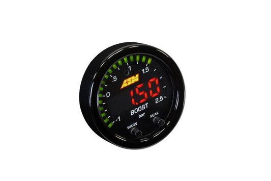 AEM X-Series Boost Pressure -30inHg 35psi Gauge — AEM
