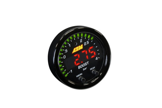 AEM X-Series Boost Pressure -30inHg 60psi Gauge Kit — AEM
