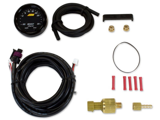 AEM X-Series Boost Pressure -30inHg 60psi Gauge Kit — AEM