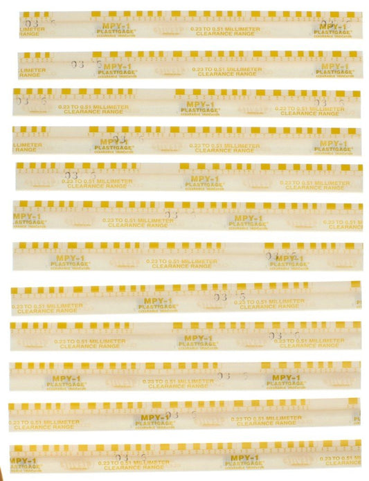 Clevite Plastigage Yellow Plastigage - 12 Pack — Clevite