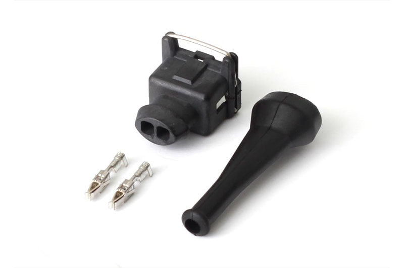 Haltech Bosch EV1 (Square) 2 Pin Junior Timer Female Connector Plug & Pins — Haltech