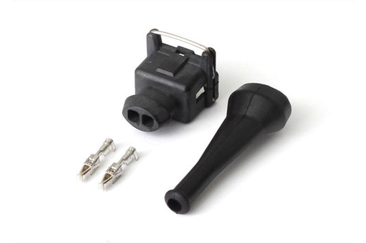 Haltech Bosch EV1 (Square) 2 Pin Junior Timer Female Connector Plug & Pins — Haltech
