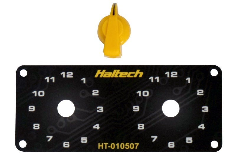 Haltech Dual Switch Panel Kit w/Yellow Knob — Haltech