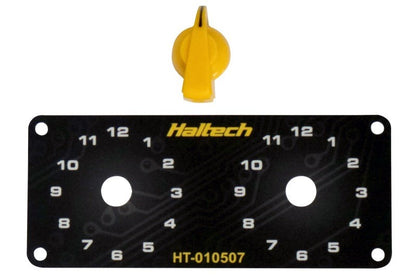 Haltech Dual Switch Panel Kit w/Yellow Knob — Haltech