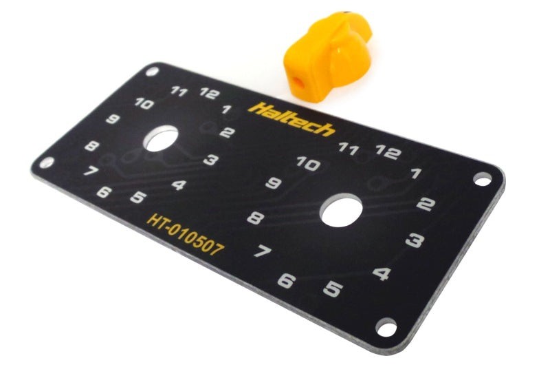 Haltech Dual Switch Panel Kit w/Yellow Knob — Haltech