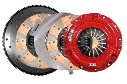 McLeod 18-23 Ford Mustang RXT Twin Disc Clutch Kit 1 1/8 x 26 Spline 164T 8 Bolt AL Flywheel — McLeod Racing