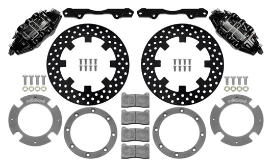 Wilwood 17-21 Can-Am X3RS Black 6-Piston Front Kit 11.25in - Drilled Rotors — Wilwood