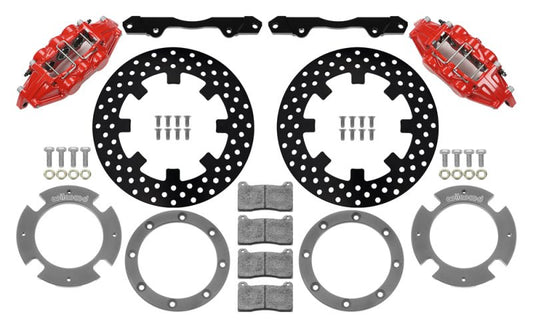 Wilwood 17-21 Can-Am X3RS Red 6-Piston Front Kit 11.25in - Drilled Rotors — Wilwood