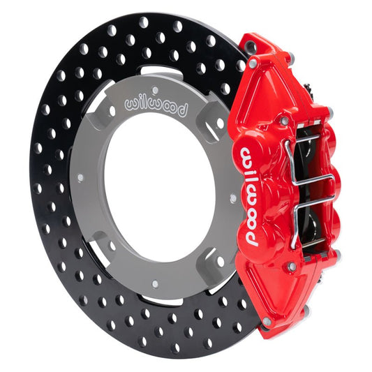 Wilwood 17-21 Can-Am X3RS Red 6-Piston Rear Kit 11.25in - Drilled Rotors — Wilwood