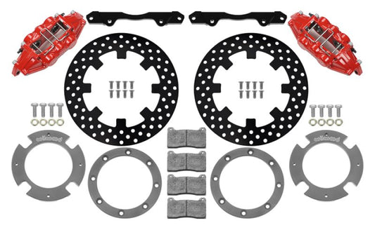Wilwood 17-21 Can-Am X3RS Red 6-Piston Rear Kit 11.25in - Drilled Rotors — Wilwood