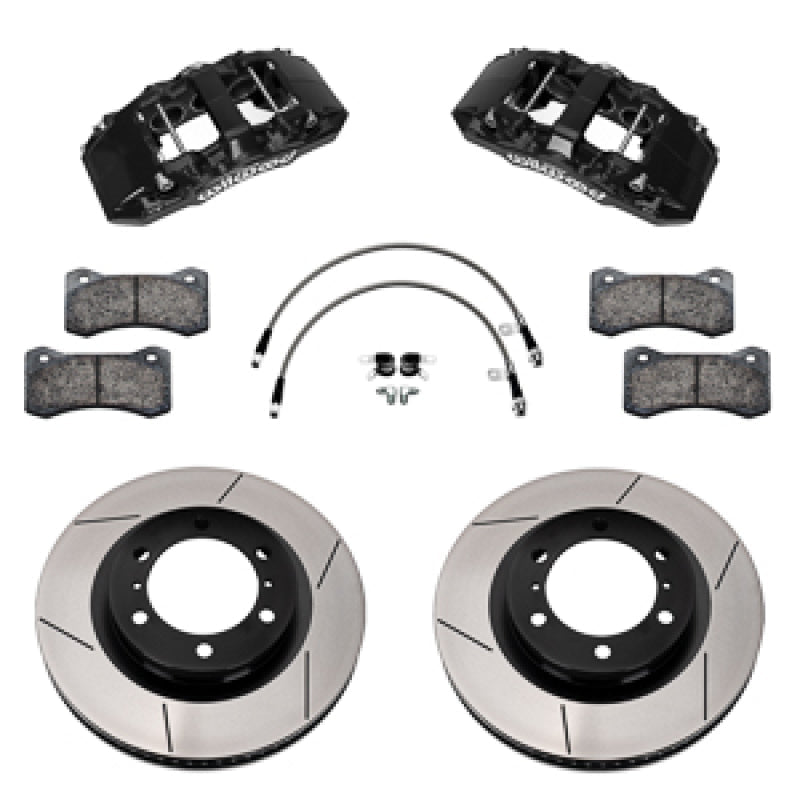 Wilwood 24-25 Toyota Tacoma Front Aero6-DM Big Brake Kit 13.38 In Rotor/w Lines - Black — Wilwood