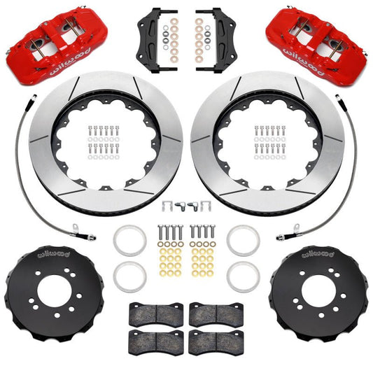 Wilwood 89-98 Nissan 240SX/89-94 Skyline/90-96 300ZX Aerolite 6R Front BBK w/ 14in SLT Rotors - Red — Wilwood