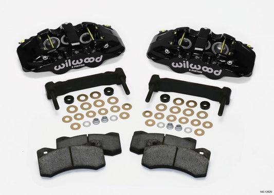 Wilwood AERO6 Front Caliper & Bracket Kit - Black 97-13 C5/C6 Corvette w/ OEM HD/Z51 Rotors — Wilwood