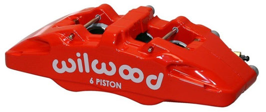 Wilwood Caliper-Forged Dynapro 6 5.25in Mount-Red-L/H 1.62/1.12/1.12in Pistons 0.81in Disc — Wilwood