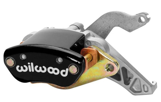 Wilwood Caliper-MC4 Mechanical-L/H - Black w/ Logo 1.19in Piston .81in Disc — Wilwood