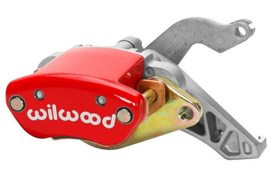 Wilwood Caliper-MC4 Mechanical-L/H - Red w/ Logo 1.19in Piston .81in Disc — Wilwood