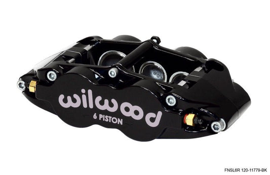 Wilwood Caliper-Narrow Superlite 6R-LH - Black 1.62/1.12/1.12in Pistons 1.25in Disc — Wilwood