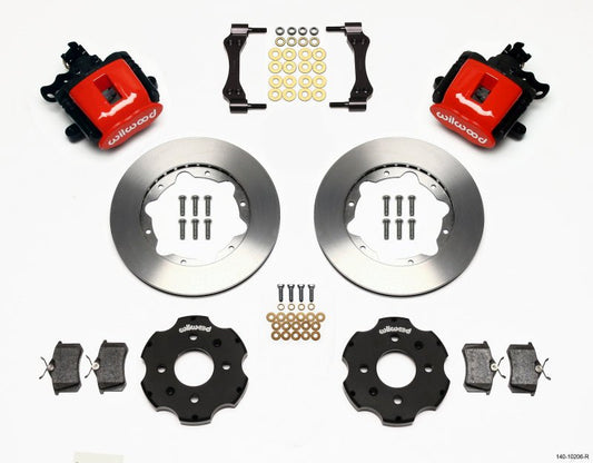 Wilwood Combination Parking Brake Rear Kit 11.00in Red Civic / Integra Disc 2.39 Hub Offset — Wilwood