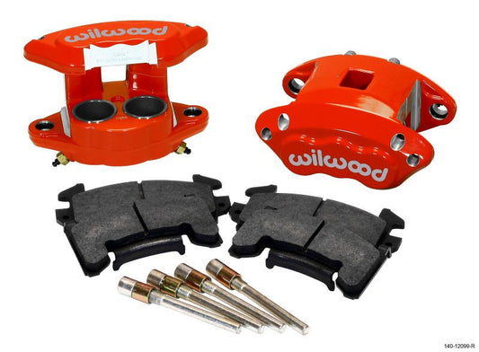 Wilwood D154 Front Caliper Kit - Red 1.62 / 1.62in Piston 1.04in Rotor — Wilwood