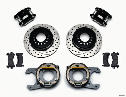 Wilwood D154 P/S Park Brake Kit Drilled Chevy C-10 2.42 Offset 5-lug — Wilwood