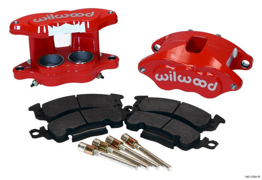 Wilwood D52 Front Caliper Kit - Red 2.00 / 2.00in Piston 1.04in Rotor — Wilwood
