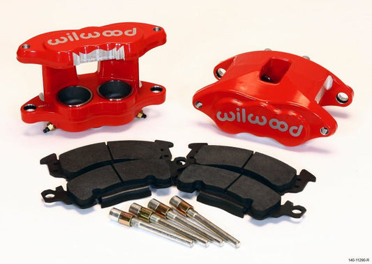 Wilwood D52 Front Caliper Kit - Red 2.00 / 2.00in Piston 1.28in Rotor — Wilwood