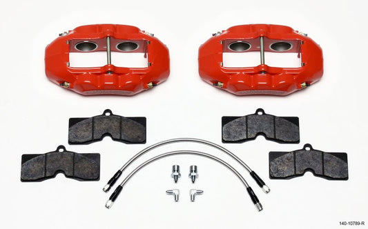 Wilwood D8-4 Front Caliper Kit Red Corvette C2 / C3 65-82 — Wilwood