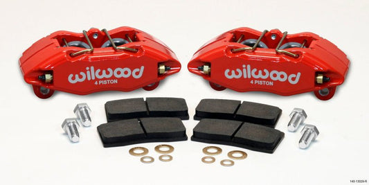 Wilwood DPHA Front Caliper & Pad Kit Red Honda / Acura w/ 262mm OE Rotor — Wilwood