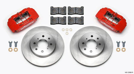 Wilwood DPHA Front Caliper & Rotor Kit Red Honda / Acura w/ 262mm OE Rotor — Wilwood
