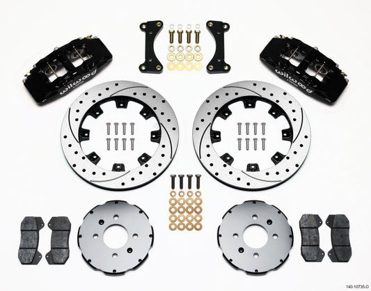 Wilwood Dynapro 6 Front Hat Kit 12.19in Drilled 94-01 Honda/Acura w/262mm Disc — Wilwood