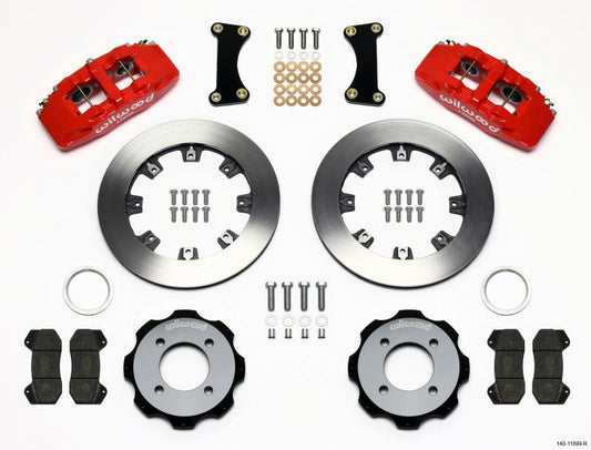 Wilwood Dynapro 6 Front Hat Kit 12.19in Red 2011 Fiesta — Wilwood