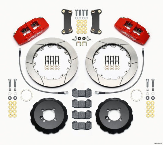 Wilwood Dynapro 6 Front Hat Kit 12.88in Red 2002-Up Mini Cooper w/ Lines — Wilwood