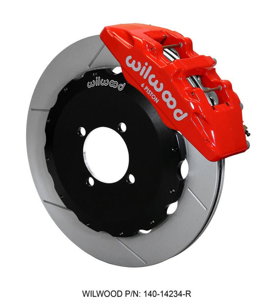 Wilwood Dynapro 6 Front Hat Kit 12.88in Red 2016-Up Mazda MX5 Miata w/ Lines — Wilwood