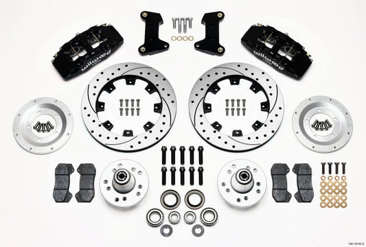 Wilwood Dynapro 6 Front Hub Kit 12.19in Drilled 74-80 Pinto/Mustang II Disc Spindle only — Wilwood